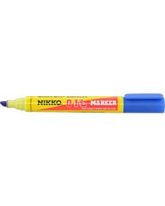 NIKKO OIL MARKER - CHISEL TIP - DOZEN - BLUE - 1802