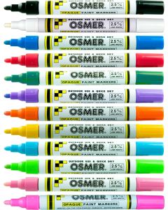 BROAD TIP OSMER PAINT MARKERS - 2.5mm LINE - DOZEN - 2919