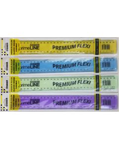 OSMER DELUXE PREMIUM 30CM/300MM FLEXI RULER - TINTED - PACK OF 24 - 30D19