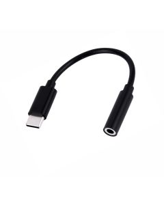 OSMER USB-C TO 3.5mm ADAPTOR - 10cm CABLE - BLACK - AD35C