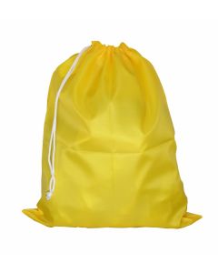 POLYESTER CORDED DRAWSTRING BAG - 35 X 41CM - YELLOW - DB07