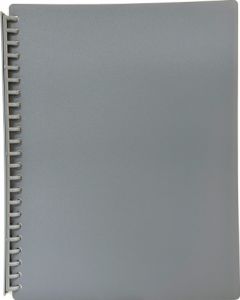 DISPLAY BOOK A4 20 POCKET - REFILLABLE - GREY - DIS00