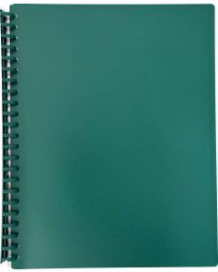 DISPLAY BOOK A4 20 POCKET - REFILLABLE - GREEN - DIS04