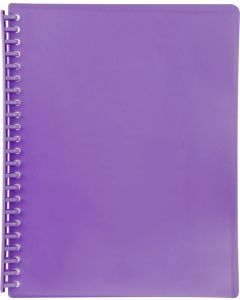 DISPLAY BOOK A4 20 POCKET - REFILLABLE - PURPLE - DIS05
