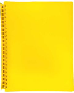 DISPLAY BOOK A4 20 POCKET - REFILLABLE - YELLOW - DIS07