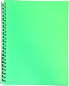 DISPLAY BOOK A4 20 POCKET - REFILLABLE - LIGHT GREEN - DIS11