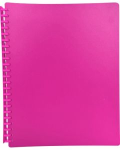 DISPLAY BOOK A4 20 POCKET - REFILLABLE - PINK - DIS12