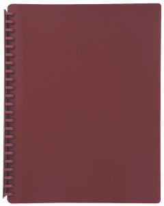 DISPLAY BOOK A4 20 POCKET - REFILLABLE - BURGUNDY - DIS18