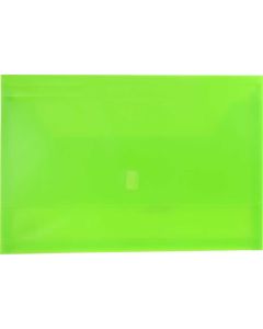 PLASTIC DOCUMENT WALLETS - FOOLSCAP - GREEN - DWF04