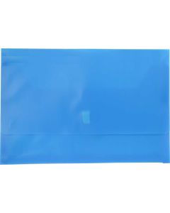 PLASTIC DOCUMENT WALLETS - FOOLSCAP - LIGHT BLUE - DWF09