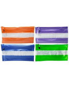 PVC MESH WITH 4 COLOURED BANDS 34CM X 17CM - MCB3417