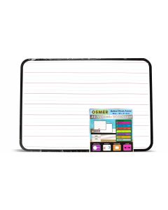 MDF WHITEBOARD - MAGNETIC - A4 - DOUBLE SIDED - PLAIN & DOTTED THIRDS - BLUE & RED LINE - WITH FRAME - PFA4RED