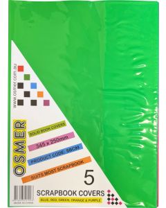 SCRAPBOOK COVER - SOLID COLOURS - PACK OF 5 - SBC99