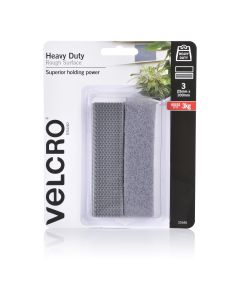 HANGSELL - VELCRO® BRAND EXTREME DUTY HOOK & LOOP TAPE - ROUGH SURFACE - PK 3 - GREY - V25546