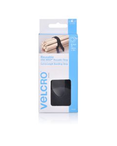 ONE WRAP - VELCRO® BRAND REUSABLE BUNDLING WRAP -19MM X 3M - BLACK - V25549