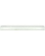 OSMER 30CM FINGER GRIP PLASTIC RULER - 300FG