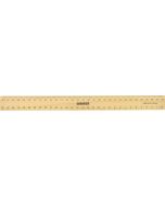 OSMER 300mm LAQUERED WOODEN RULERS - BOX OF 25 - 300L