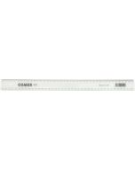 OSMER PREMIUM 40CM/400MM - PLASTIC RULER - CLEAR - PACK OF 24 - 40P