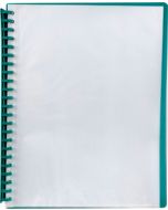 DISPLAY BOOK - CLEAR FRONT COVER - A4 20 POCKET - REFILLABLE - GREEN - CDIS04