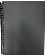 DISPLAY BOOK A4 20 POCKET - REFILLABLE - BLACK - DIS01