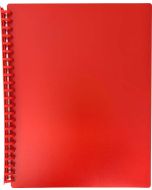 DISPLAY BOOK A4 20 POCKET - REFILLABLE - RED - DIS03