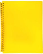DISPLAY BOOK A4 20 POCKET - REFILLABLE - YELLOW - DIS07