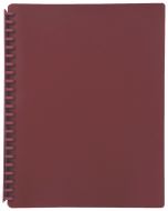 DISPLAY BOOK A4 20 POCKET - REFILLABLE - BURGUNDY - DIS18