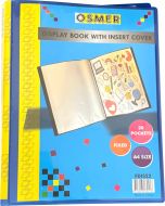 DISPLAY BOOK FIXED 20 POCKET - A4 - WITH INSERT COVER & SPINE - BLUE- FDIS22