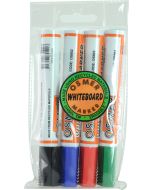 OSMER CHISEL TIP WHITEBOARD MARKER 4 COLOUR WALLET - OS819W