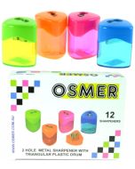 2 HOLE TRIANGULAR DRUM SHARPENER - BOX OF 12 - PS8167