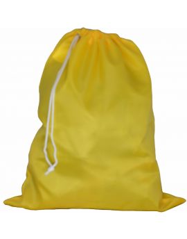 POLYESTER CORDED DRAWSTRING BAG - 35 X 41CM - YELLOW - DB07