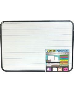 MDF WHITEBOARD - MAGNETIC - A4 - DOUBLE SIDED - PLAIN & DOTTED THIRDS - WITH FRAME - PRINT3FRAME