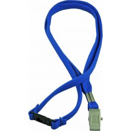 LANYARD - ALLIGATOR CLIP WOVEN WITH SAFETY RELEASE - BLUE - LA102