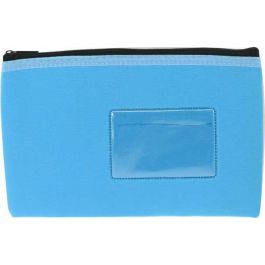 NEOPRENE NAME CARD PENCIL CASE - 1 ZIP - 23 X 15.5CM - LIGHT BLUE - N2315LB